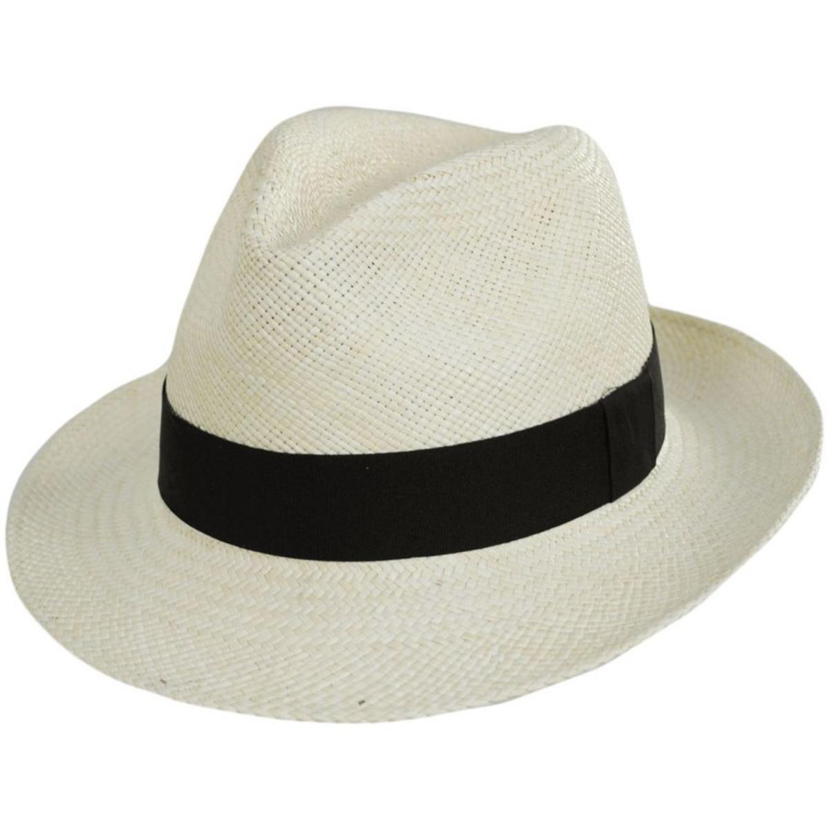 Bigalli | Puerto Cayo Panama Straw Fedora Hat | 129218 | lead | NATURAL