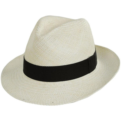 Bigalli | Puerto Cayo Panama Straw Fedora Hat | 129218 | lead | NATURAL