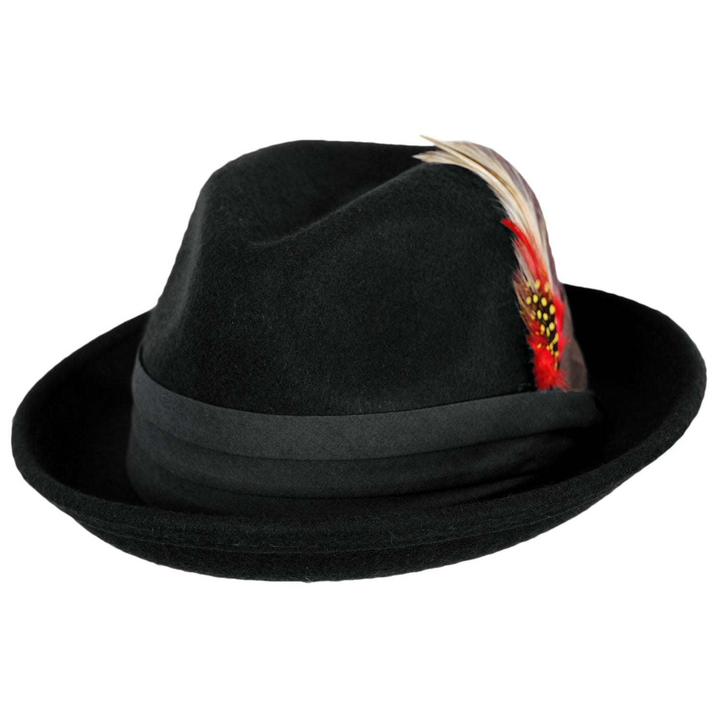 Capas Headwear | Kid's Blues Crushable Wool Felt Trilby Fedora Hat | 507403 | lead | BLACK