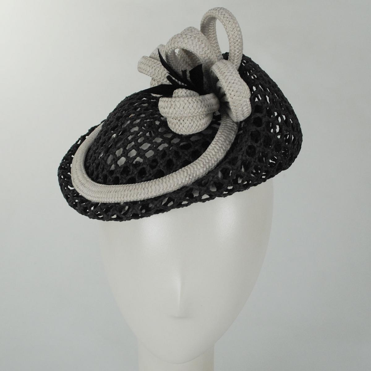 Trellis Mesh Toyo Straw Pillbox Hat