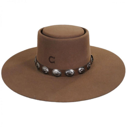 Charlie 1 Horse | High Desert Wool Felt Gambler Hat | 124992 | front | PECAN