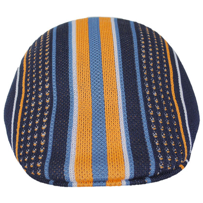 Kangol | Clubhouse Stripe 507 Ivy Cap | 161030 | front | NAVY/ELECTRIC KUMQUAT
