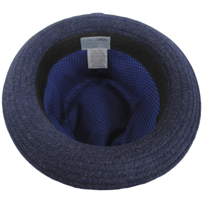 Dorfman Pacific | Oswald Wool Blend Fedora Hat | 140249 | under | NAVY