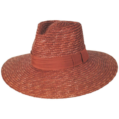 BRIXTON HATS | Joanna Wheat Straw Fedora Hat - Phoenix Orange