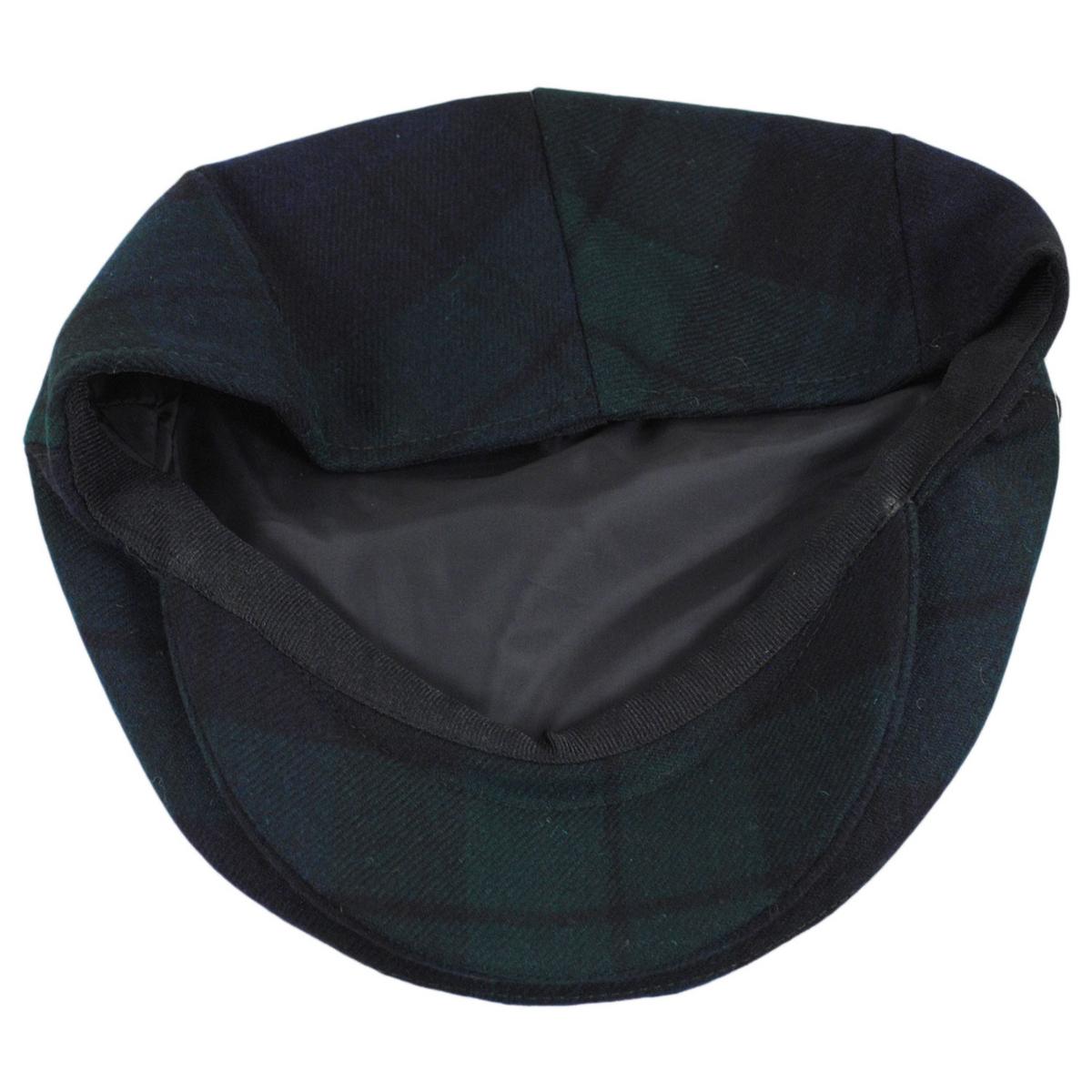 Baskerville Hat Company | Wholesale Somerset Wool Plaid Ivy Cap B2B Pre-Pack | B2B167674 | under | NAVY/GREEN