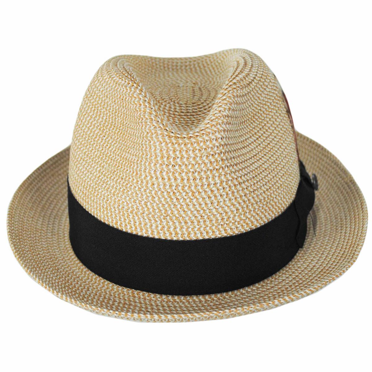 Jaxon Hats | Toyo Straw Braid Trilby Fedora Hat | 128500 | front | TAN