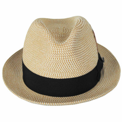 Jaxon Hats | Toyo Straw Braid Trilby Fedora Hat | 128500 | front | TAN