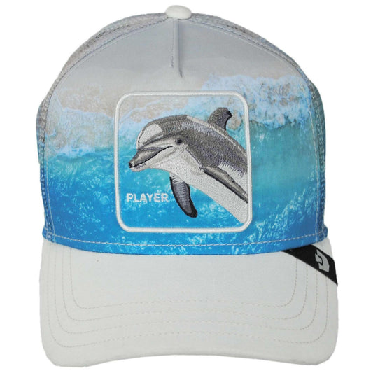 Goorin Bros | Dolphin In The Element Mesh Trucker Snapback Baseball Cap | 200778 | front | DUST