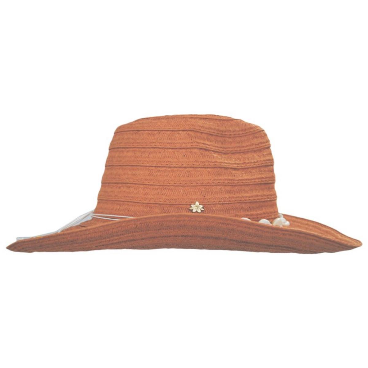 Cappelli | Violet Toyo Straw Western Hat | 101277 | profile | TERRACOTTA