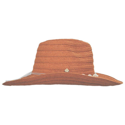 Cappelli | Violet Toyo Straw Western Hat | 101277 | profile | TERRACOTTA