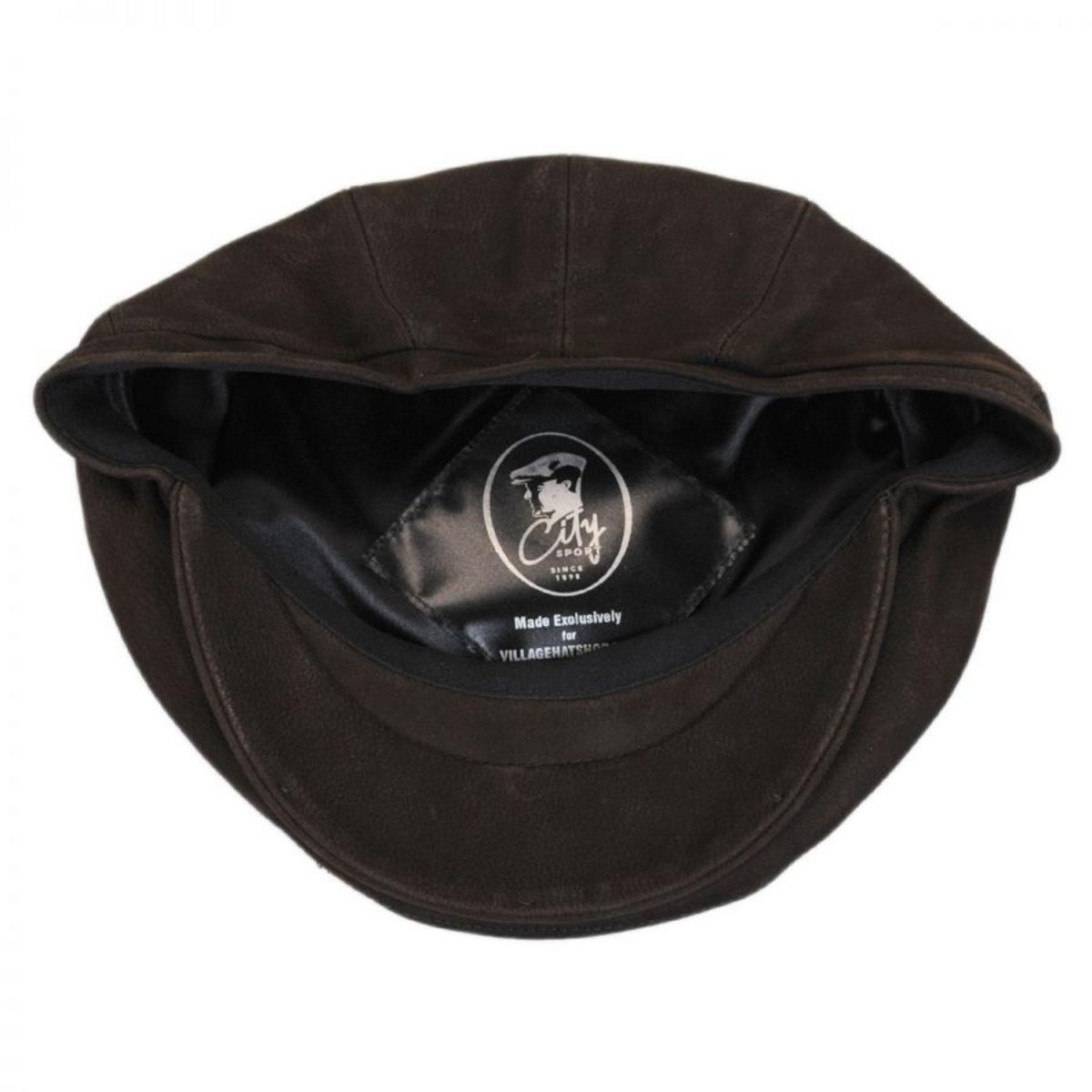 City Sport Caps | Matte Nappa Leather Ivy Cap | 175038 | under | BROWN