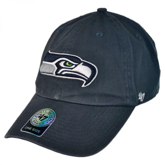 47 Brand | Seattle Seahawks NFL Clean Up Strapback Baseball Cap Dad Hat | 203590 | lead | NAVY