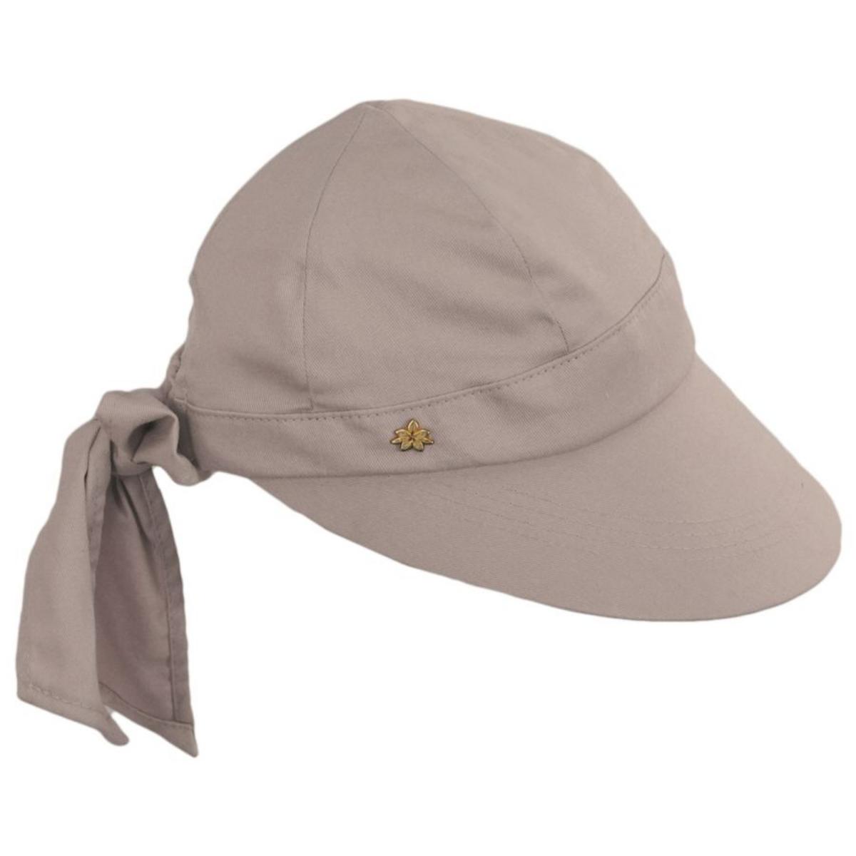 Cappelli | Chiara Solarweave Cotton Facesaver Cap | 106364 | profile | KHAKI