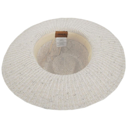 Scala | Arana Cable Knit Fedora Hat | 106420 | under | IVORY