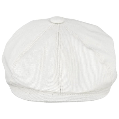 Jaxon Hats | Cotton Newsboy Cap | 167770 | front | WHITE
