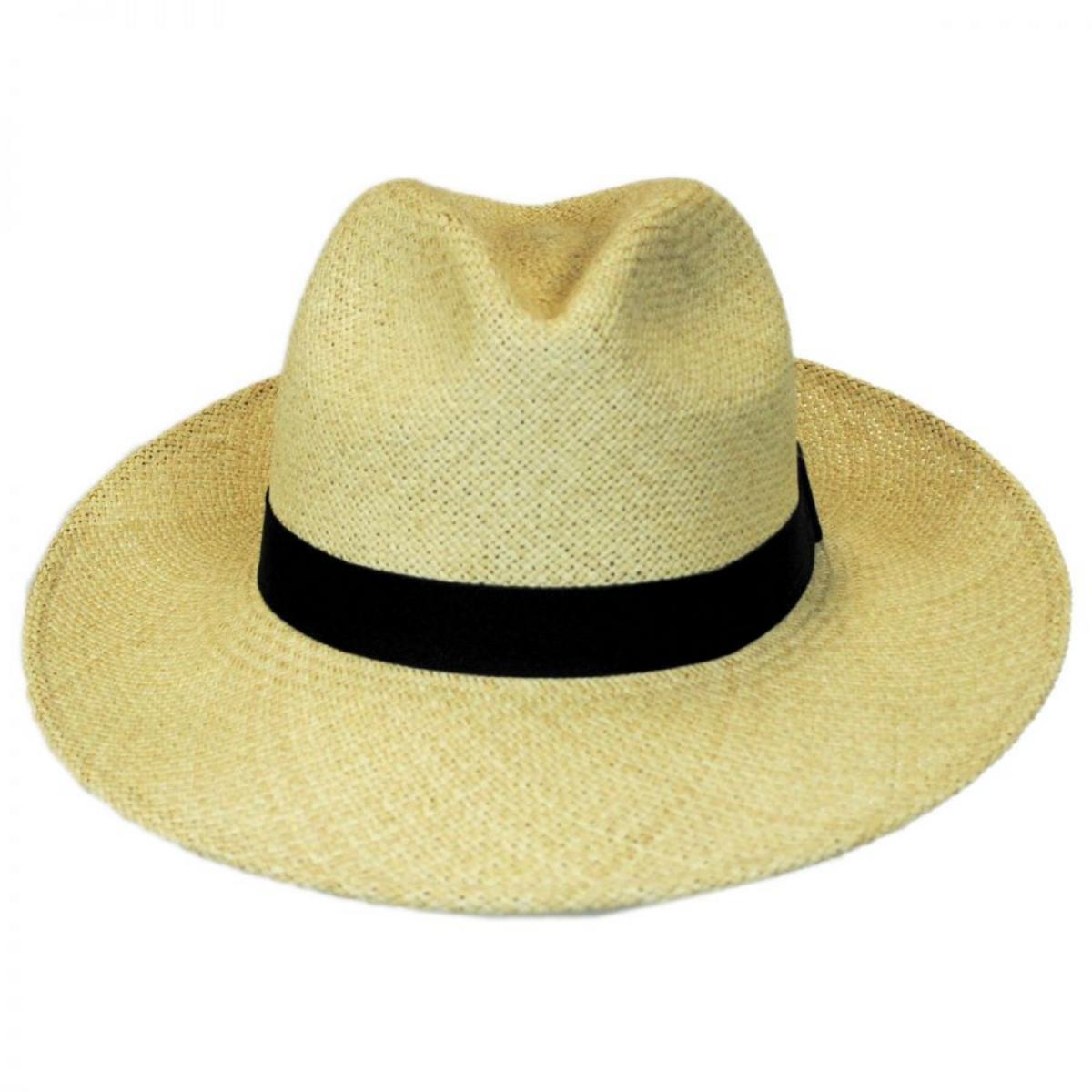 San Francisco Hat Co. | Folding Panama Straw Fedora Hat | 401610 | front | NATURAL