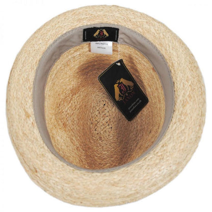 Jaxon Hats | Golden Hill Raffia Straw Fedora Hat | 126500 | under | NATURAL