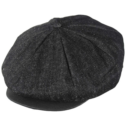 BRIXTON HATS | Brood Baggy Denim Newsboy Cap | 161584 | lead | BLACK DENIM/BLACK