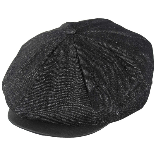 BRIXTON HATS | Brood Baggy Denim Newsboy Cap | 161584 | lead | BLACK DENIM/BLACK