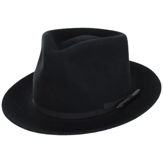 Bailey 1922 | Wilmore Elite Wool Felt Fedora Hat | 130105 | lead | BLACK
