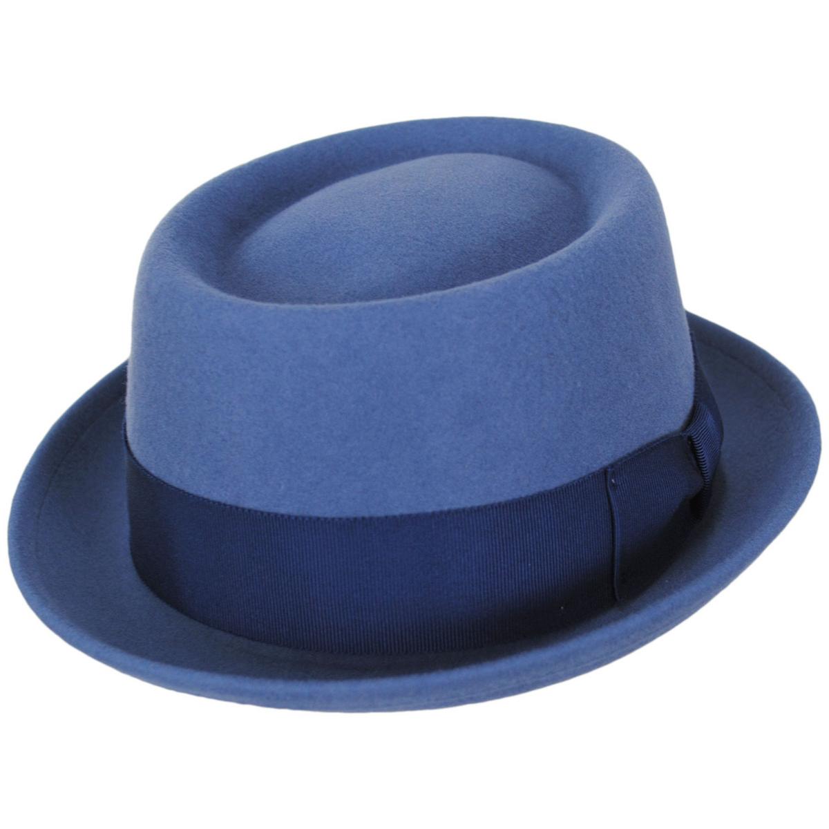 Bailey 1922 | Darron Wool LiteFelt Pork Pie Hat - Caramel & Elemental Blue | 130000FW24 | lead | ELEMENTAL BLUE