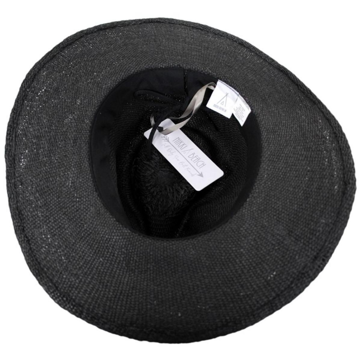 NIKKI BEACH | Monte Carlo Toyo Straw Rancher Hat | 102789 | under | BLACK