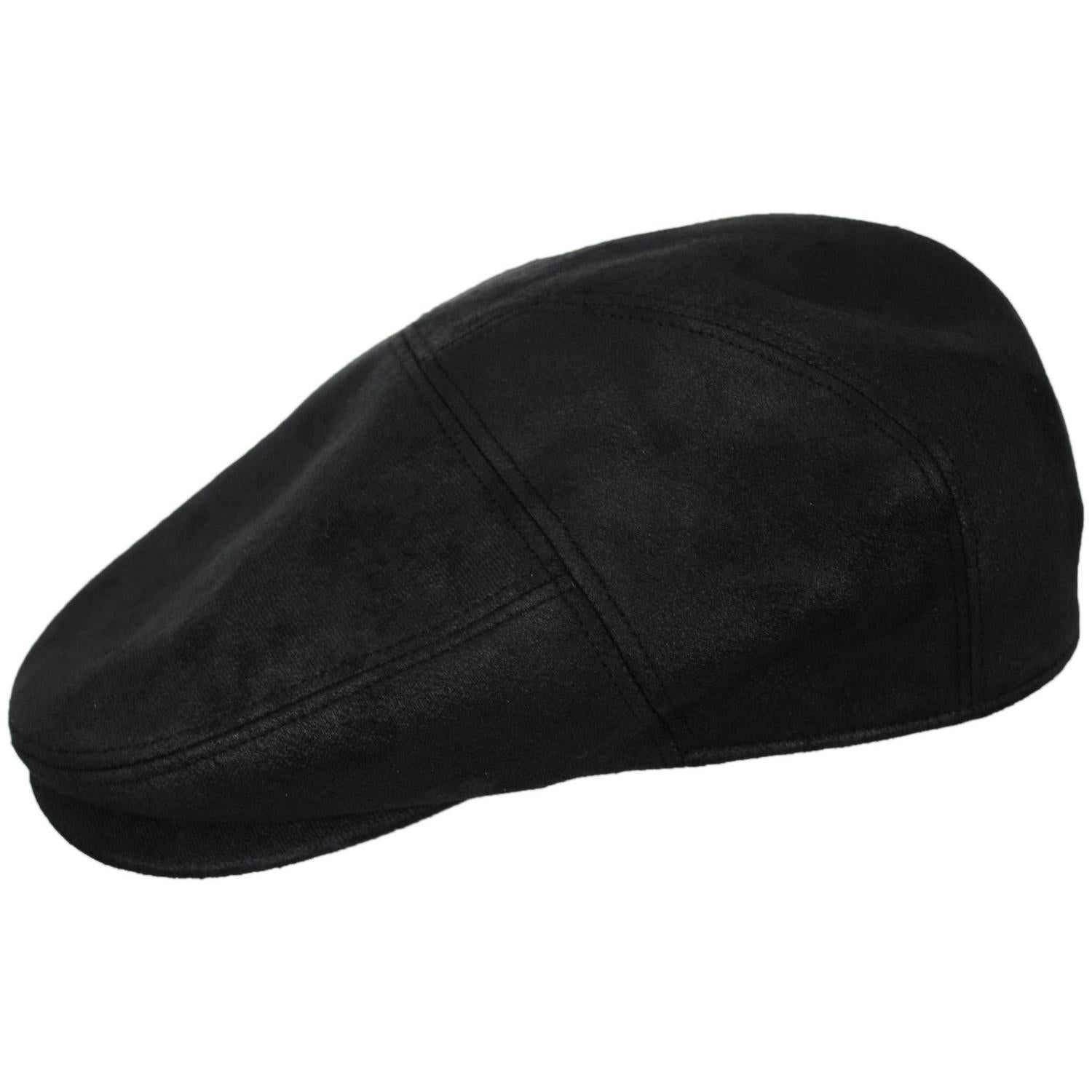 Henschel | Ultra Faux Suede Ivy Cap | 160418 | profile | BLACK