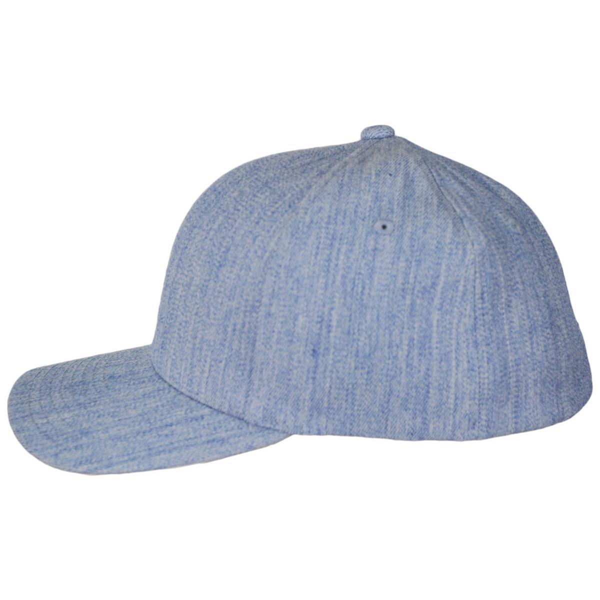 Kangol | Logo Wool FlexFit Fitted Baseball Cap | 201104 | profile | HEATHER BLUE