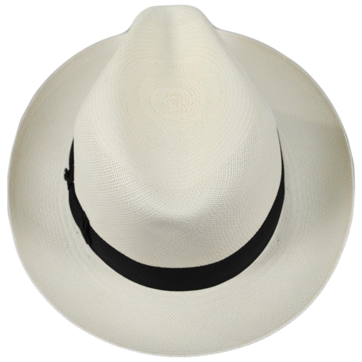 Jaxon Hats | Henry Grade 8 Panama Straw Fedora Hat | 127152 | top | BLEACH