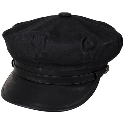Jaxon Hats | Wholesale Rebel Wax Cotton Blend Motorcycle Cap B2B Pre-Pack | B2B170202 | lead | BLACK