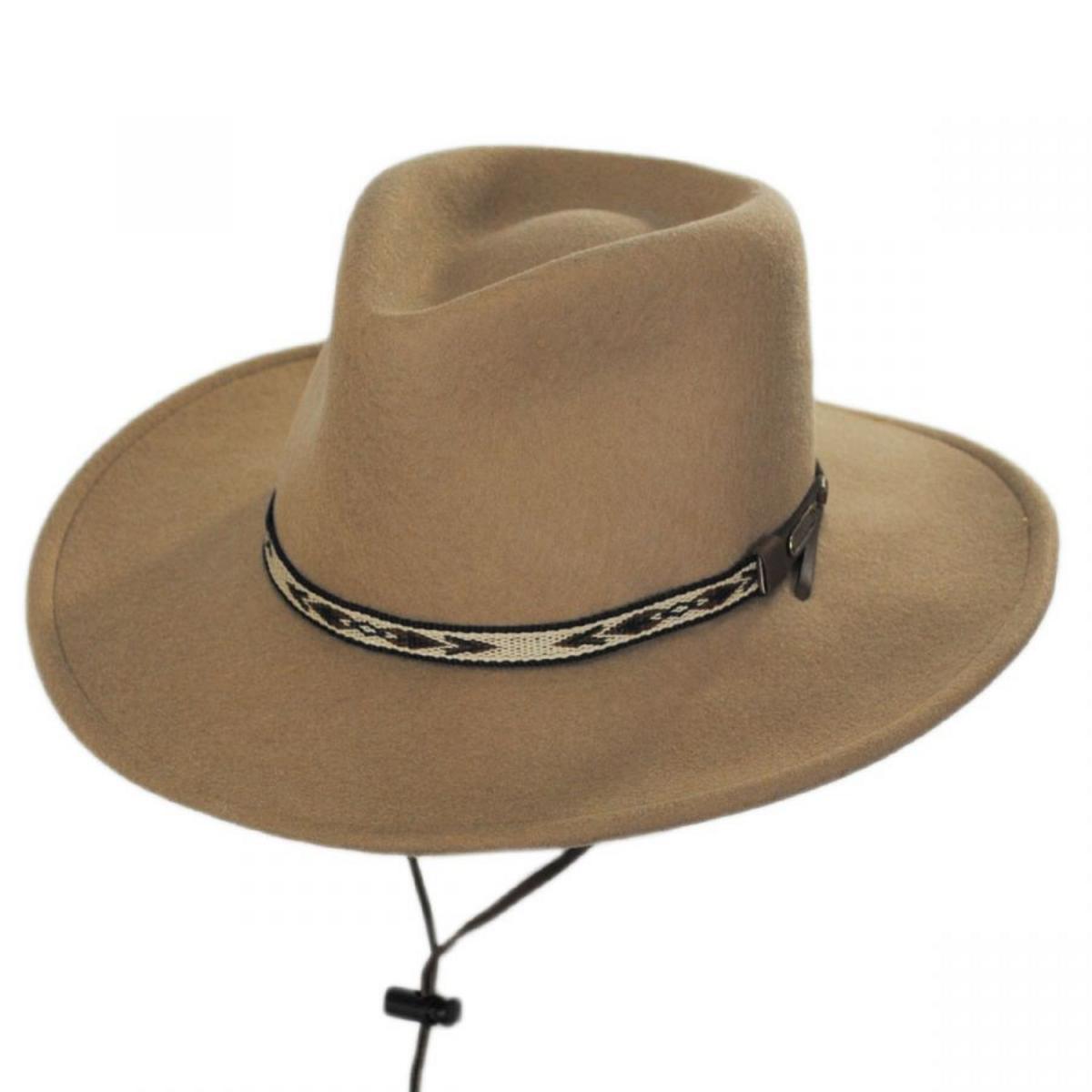 Stetson | Ashley Crushable Wool Felt Earflap Aussie Hat | 130710 | lead | SAND