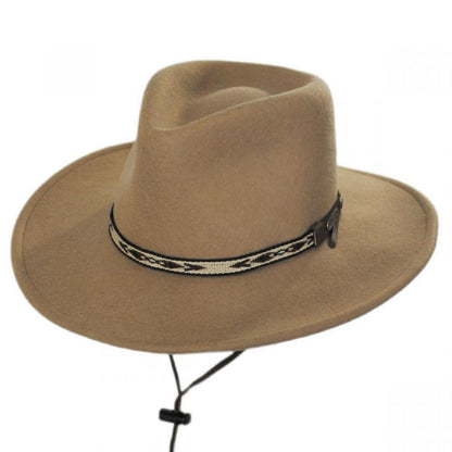 Stetson | Ashley Crushable Wool Felt Earflap Aussie Hat | 130710 | lead | SAND