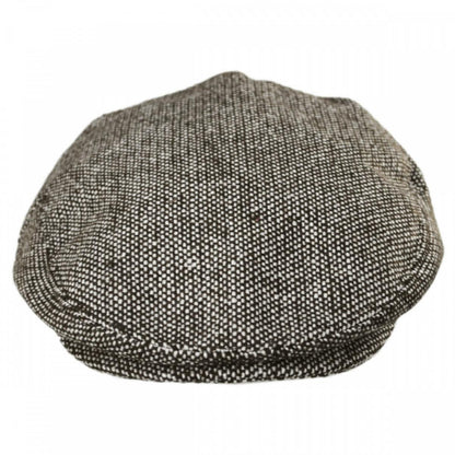 Jaxon Hats | Marl Tweed Wool Blend Ivy Cap | 167751 | front | BROWN