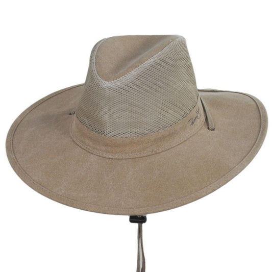 Panama Jack | Carp Cotton Outback Hat | 400607 | lead | KHAKI