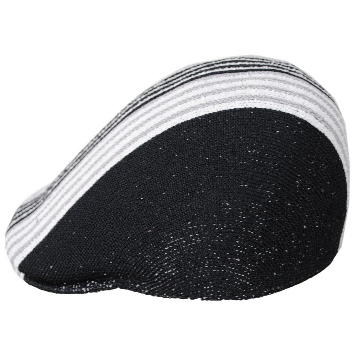 Kangol | League Tri-Color Stripe 507 Ivy Cap | 161023 | profile | GREY/BLACK