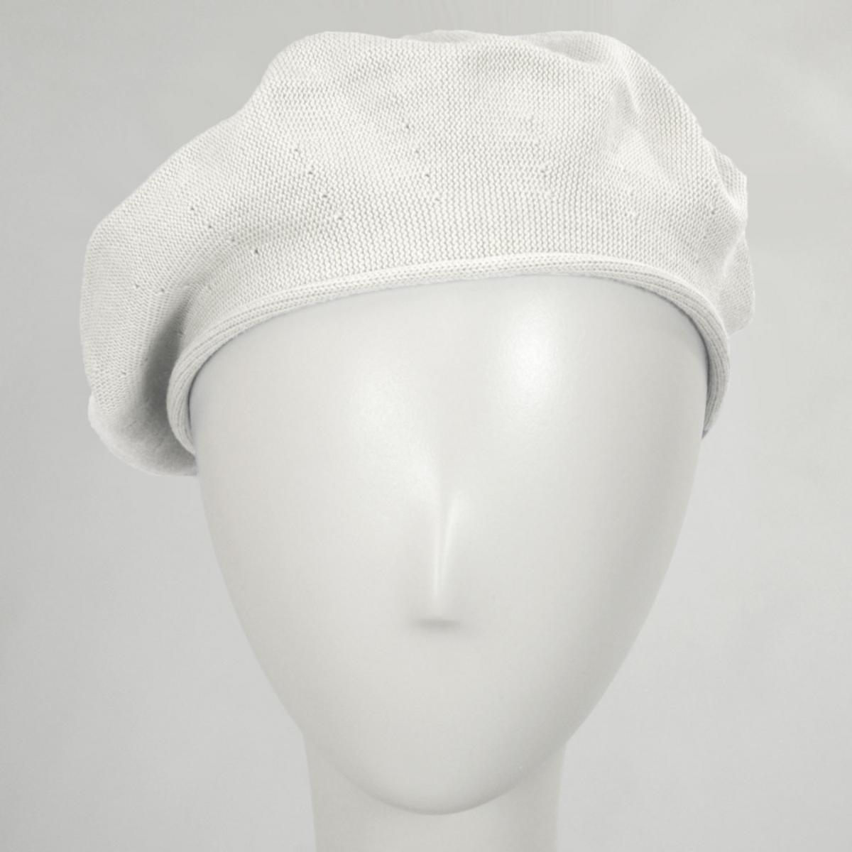 sur la tete | Cotton Beret - 11.5 inch Diameter | 151101 | front | WHITE