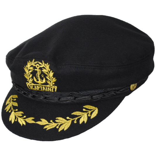 Aegean | Captain's Wool Cap | 180001 | lead | BLACK