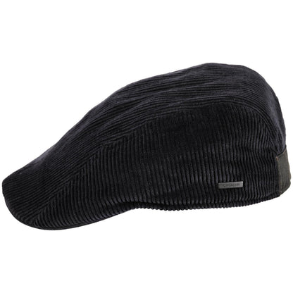 Dorfman Pacific | Philip Corduroy Ivy Cap | 160162 | profile | BLACK