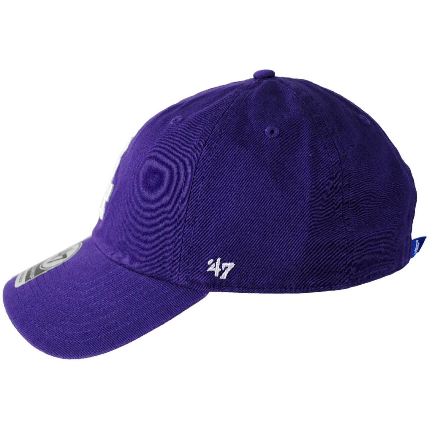 47 Brand | Los Angeles Dodgers MLB Clean Up Strapback Baseball Cap Dad Hat | 203042 | profile | PURPLE