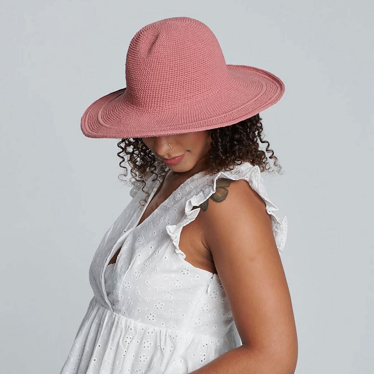 San Diego Hat Company | Bali Cotton Crochet Sun Hat  | 108934 | lsftwo | ROSE