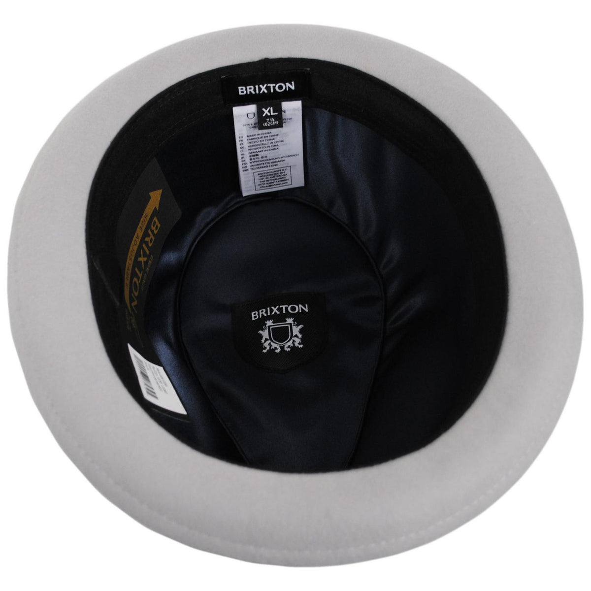 BRIXTON HATS | Gain Wool Felt Fedora Hat | 135600 | under | LIGHT GREY/MIDNIGHT