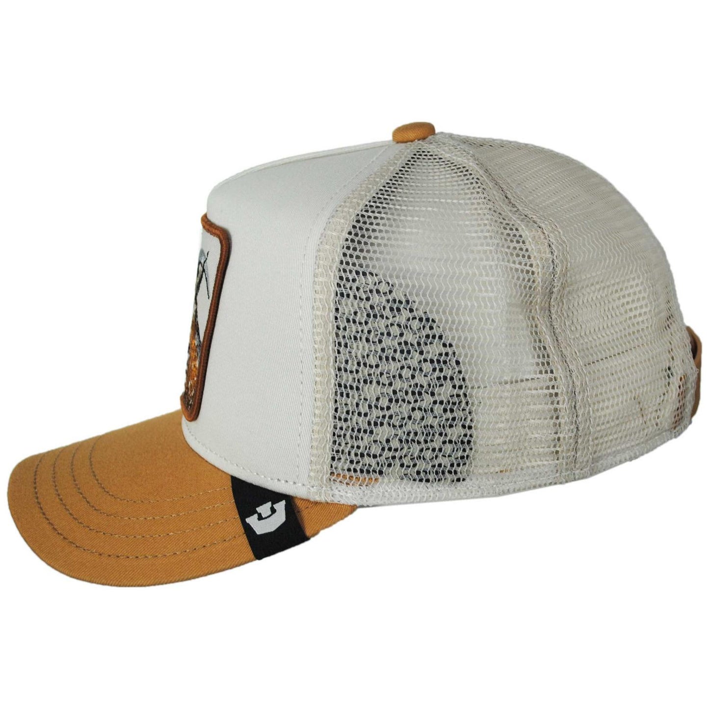 Goorin Bros | Kid's G.O.A.T. Mesh Trucker Snapback Baseball Cap | 508911 | profile | CHALK/HEAT