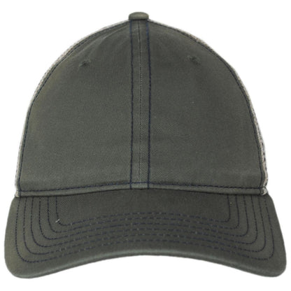 Dorfman Pacific | Cotton Mesh Snapback Baseball Cap | 200192 | front | OLIVE