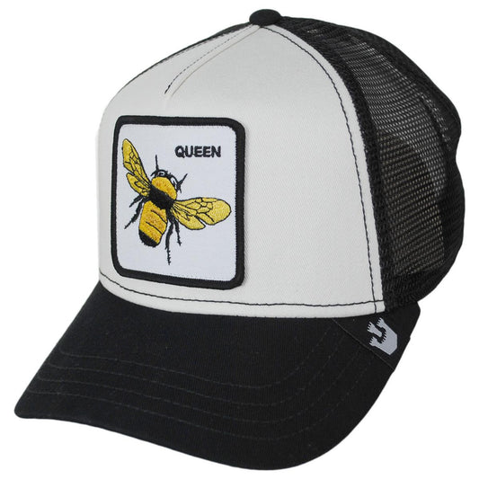 Goorin Bros | Queen Bee Mesh Trucker Snapback Baseball Cap | 200390 | lead | BLACK/WHITE