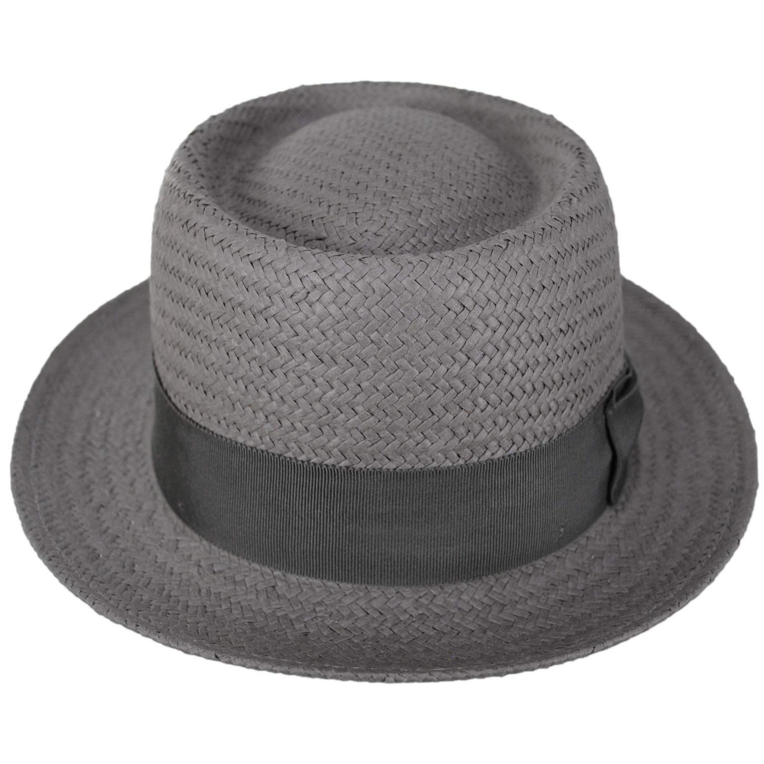 Bailey 1922 | Darron Sun Raindura Straw Pork Pie Hat | 127939 | front | GRAPHITE