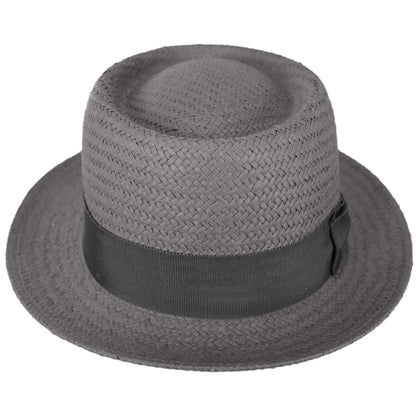 Bailey 1922 | Darron Sun Raindura Straw Pork Pie Hat | 127939 | front | GRAPHITE
