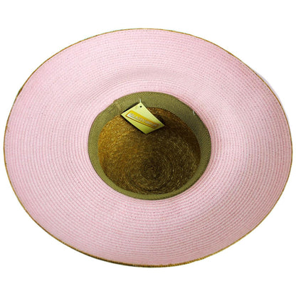sur la tete | Golightly Milan Straw Lampshade Sun Hat | 102235 | under | PINK