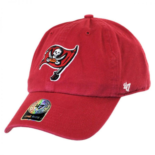 47 Brand | Tampa Bay Buccaneers NFL Clean Up Strapback Baseball Cap Dad Hat | 203570 | lead | RED