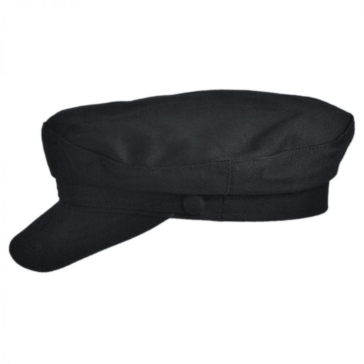 Jaxon Hats | Cotton Fiddler's Cap | 181015 | profile | BLACK