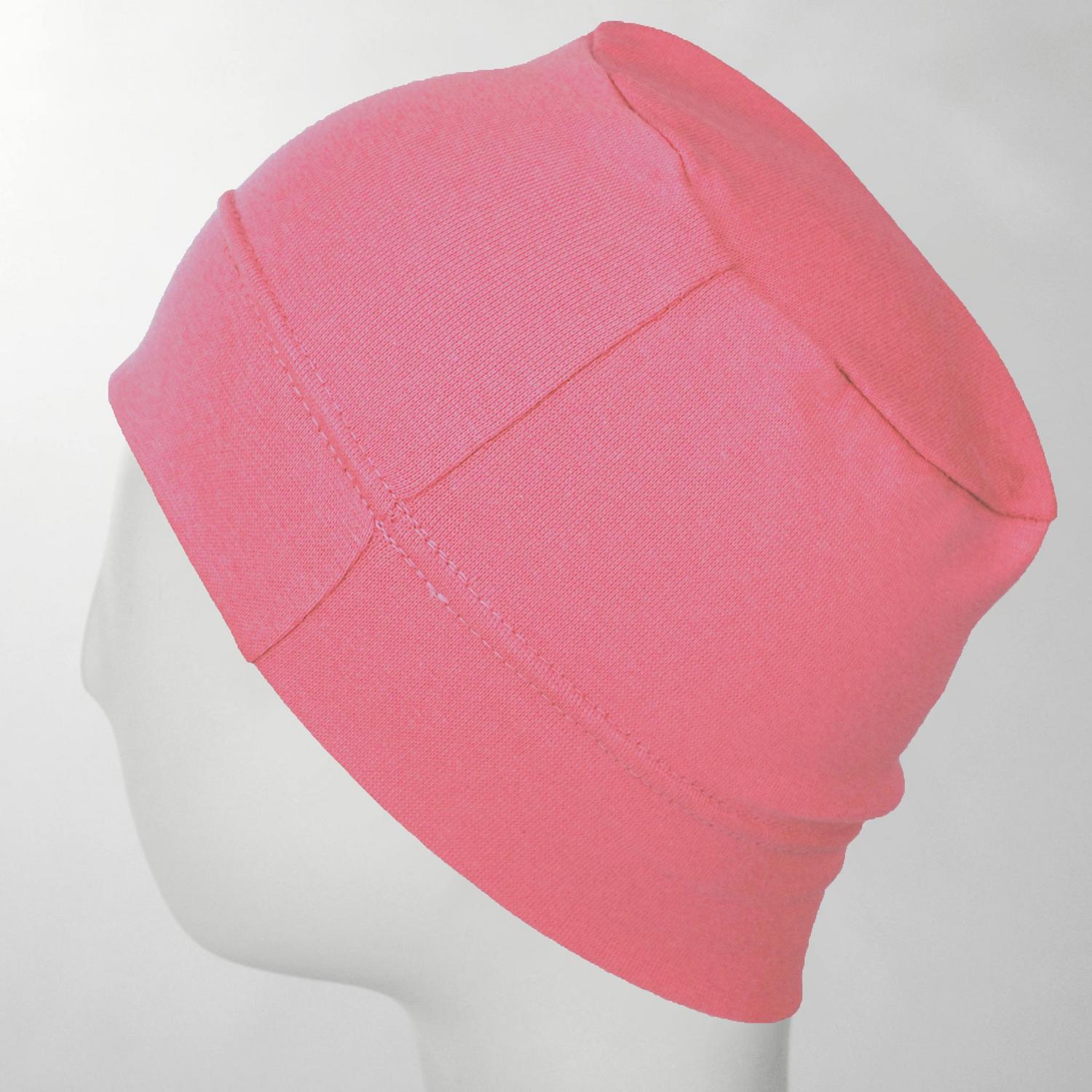 Slumbercap | Cotton Beanie Hat | 500899 | profile | SALMON